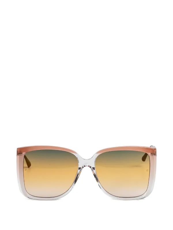 Linda Farrow Square-frame Sunglasses in Orange