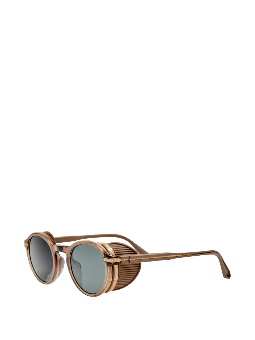 Linda Farrow Zonnebril met rond montuur Beige