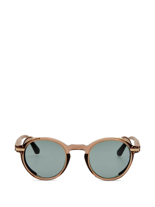 Linda Farrow Round-frame Sunglasses in Neutrals