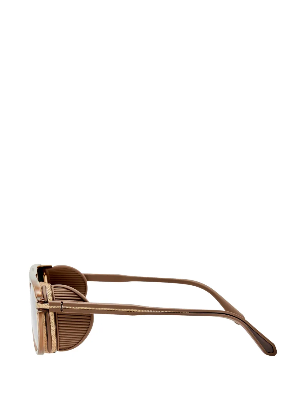 Linda Farrow Zonnebril met piloten montuur Beige