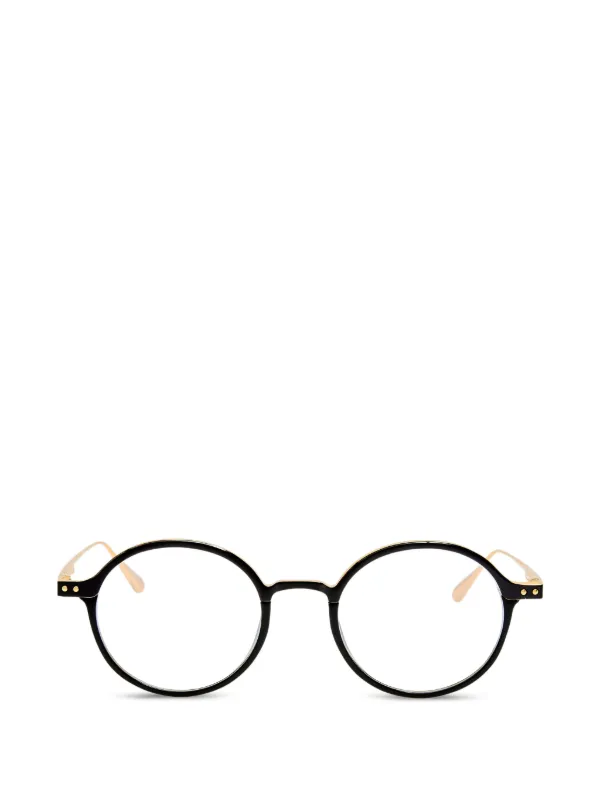 Linda Farrow Round-frame Glasses in Black