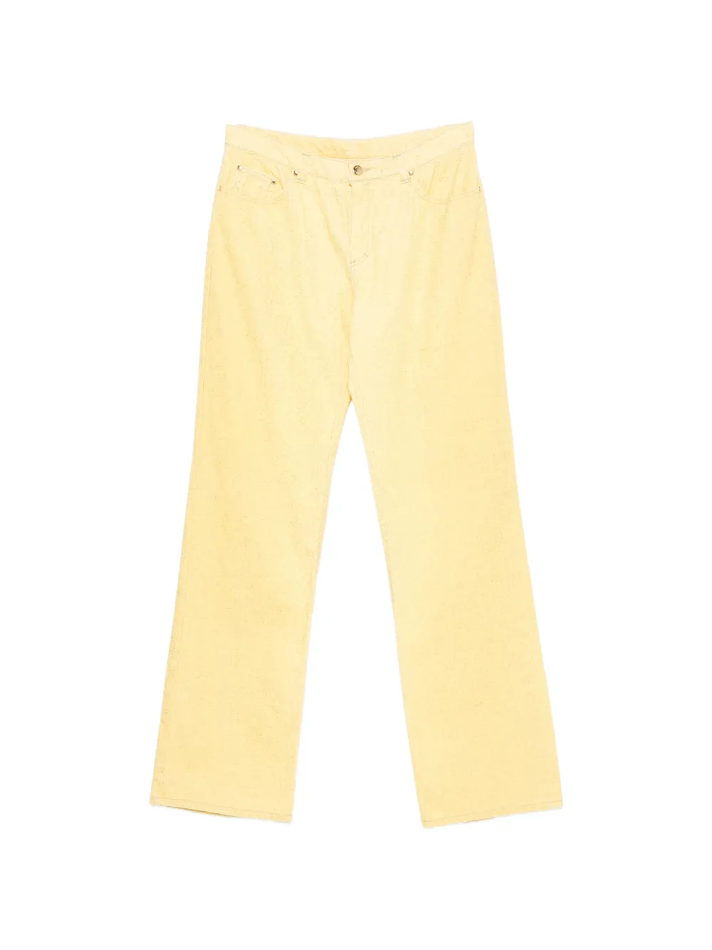 Roberto Cavalli Vintage 2000s glitter-effect straight-leg jeans - Giallo
