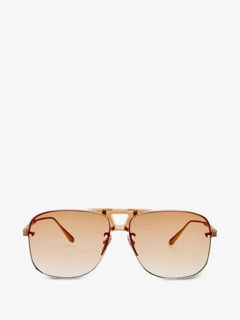 Linda Farrow Sonnenbrille mit eckigem Gestell