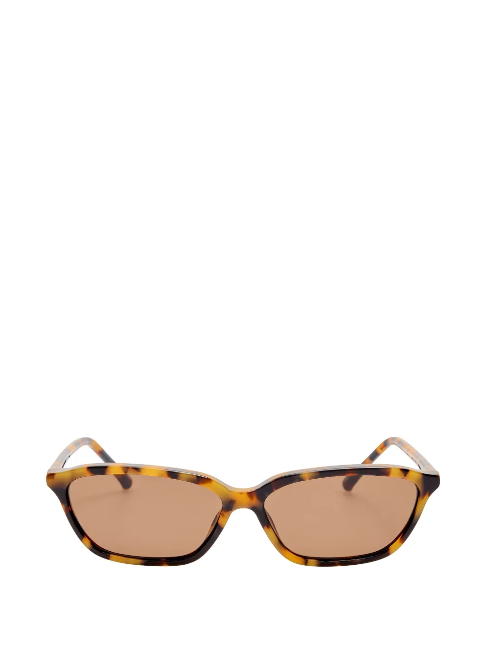 Linda Farrow rectangle-frame sunglasses - Braun