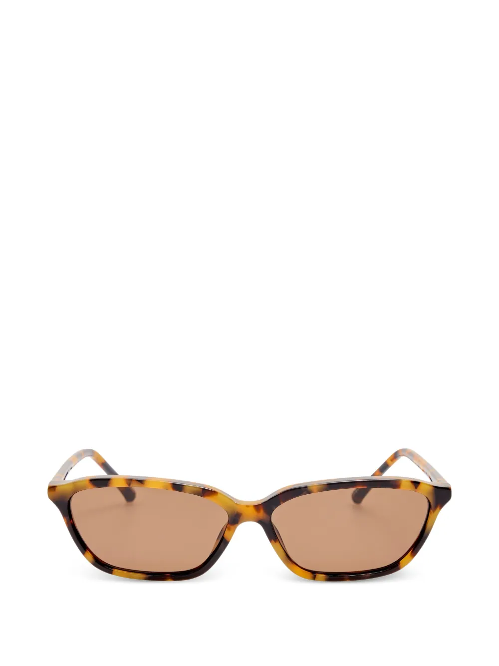 Linda Farrow rectangle-frame sunglasses - Marrone