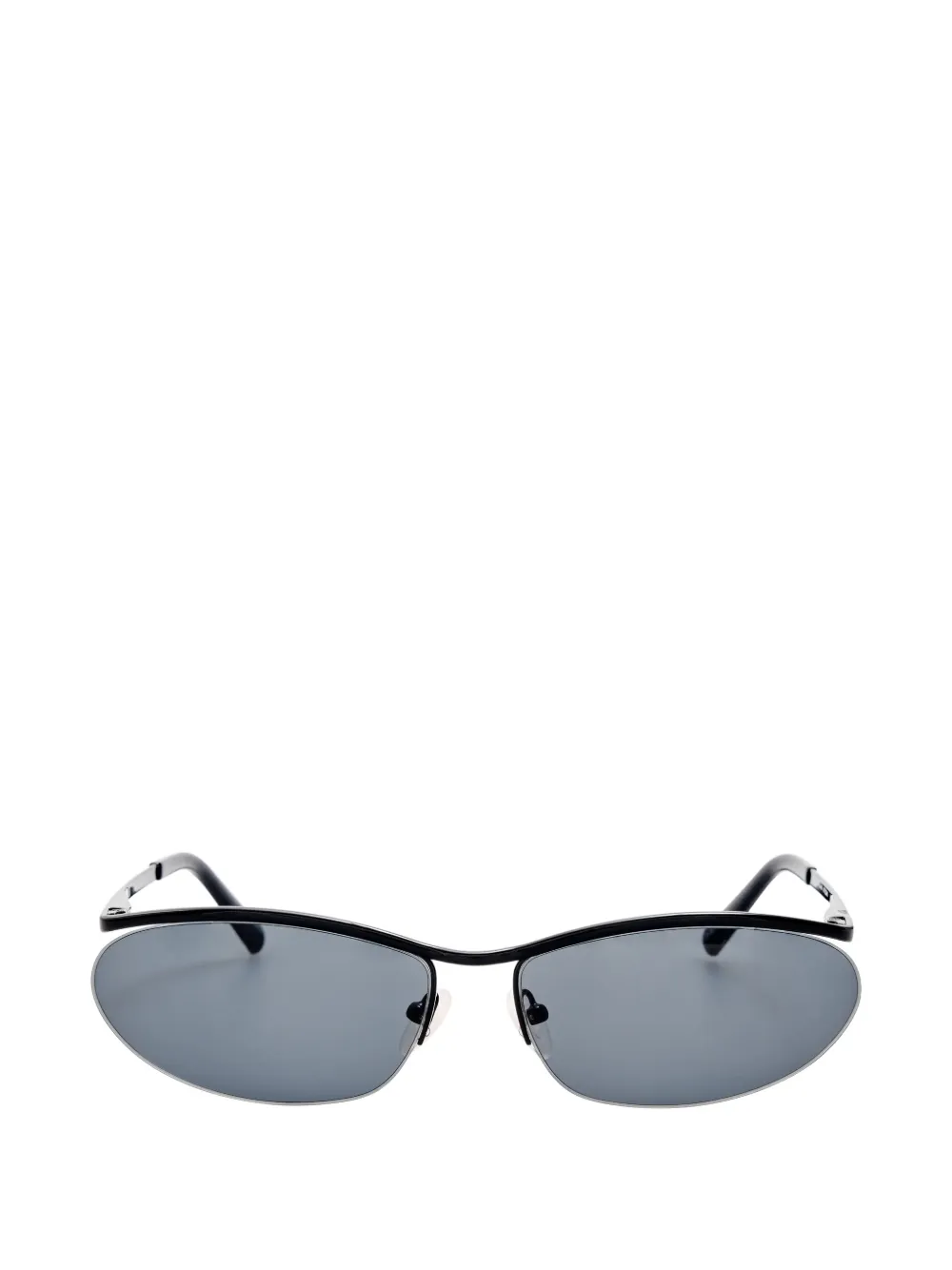 Linda Farrow oval-frame sunglasses - Schwarz