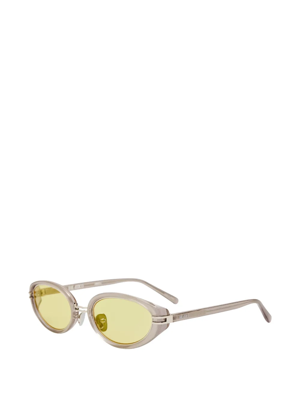 Linda Farrow Ambra zonnebril met ovalen montuur Beige