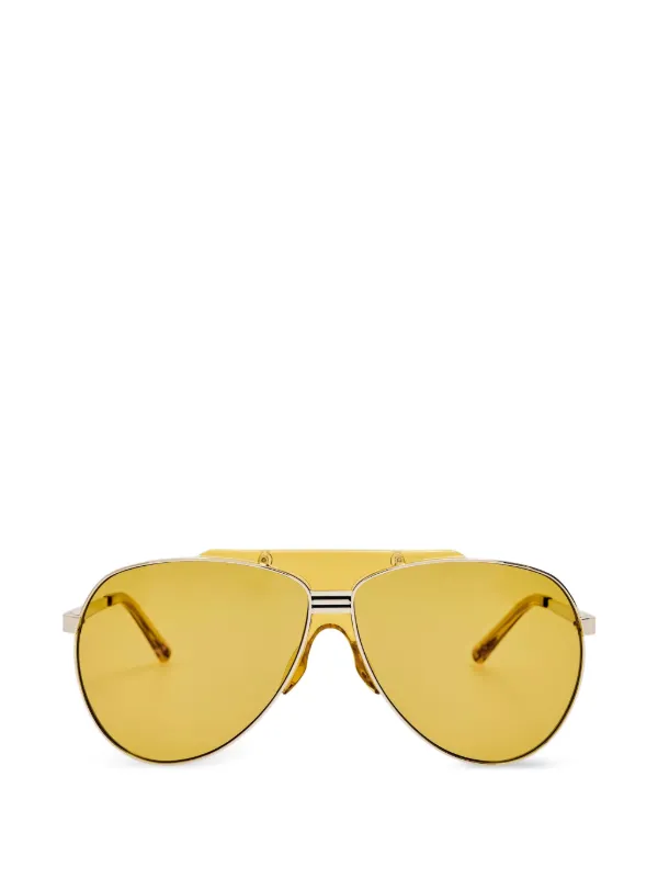 Linda Farrow Amelia Pilot-frame Sunglasses in Silver