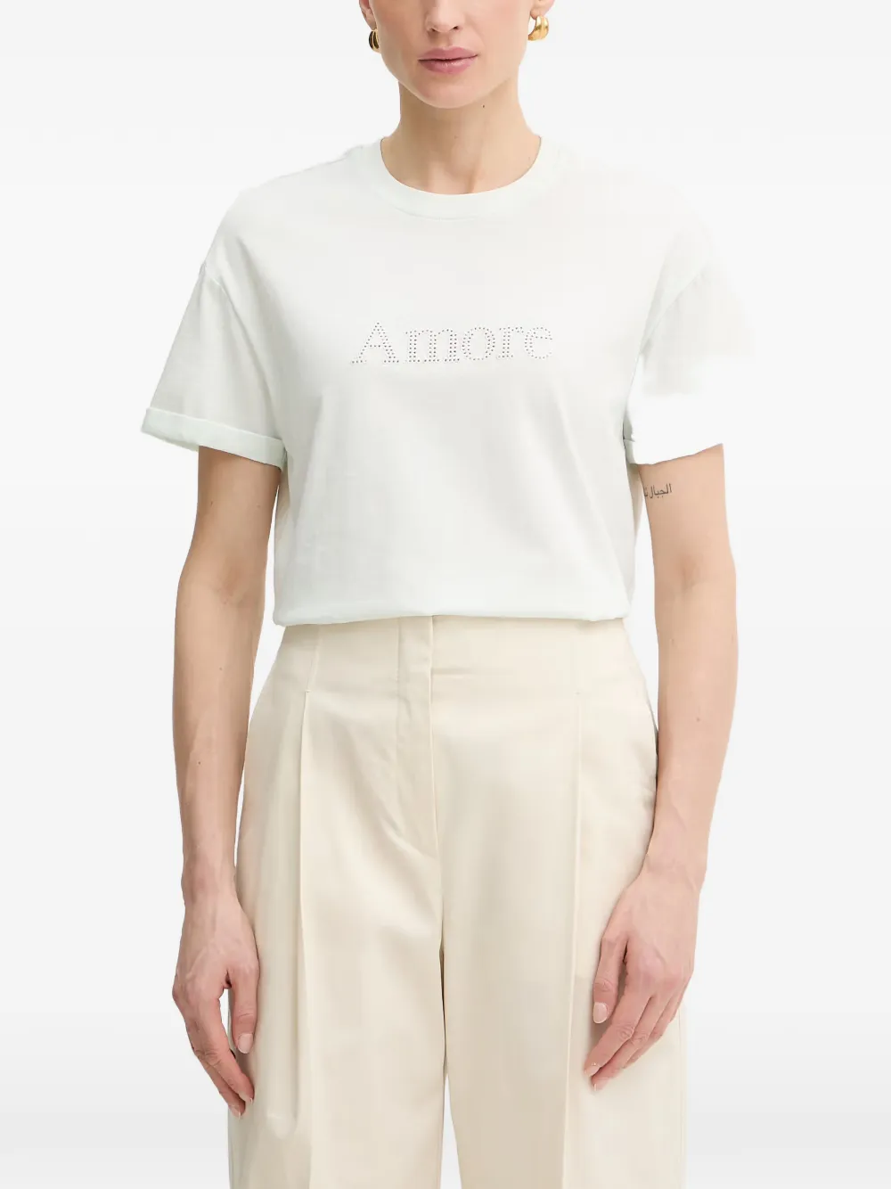 TWINSET crew-neck T-shirt - Blu