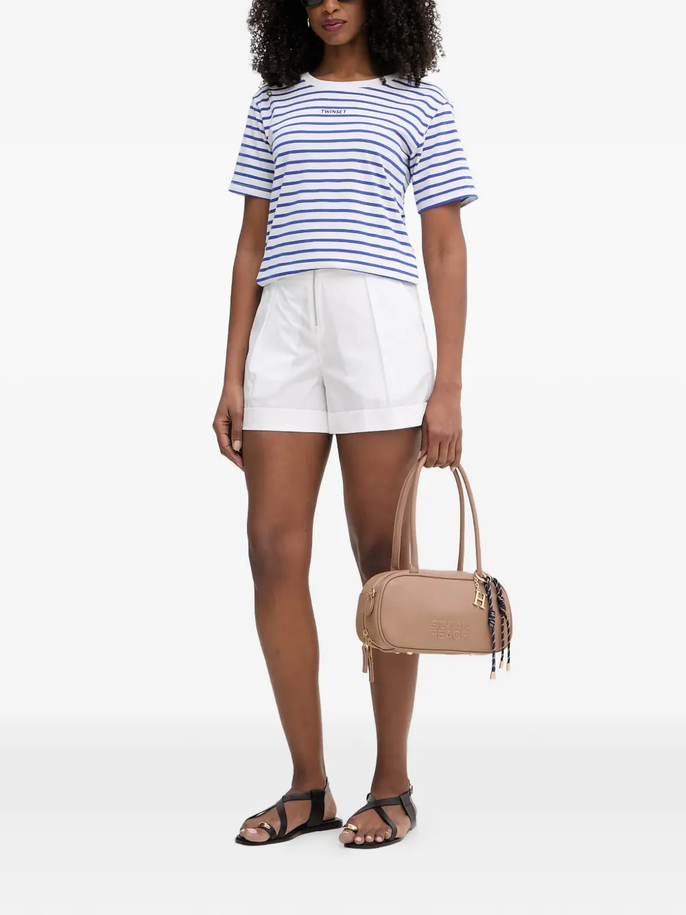 TWINSET Gestreept T-shirt Wit