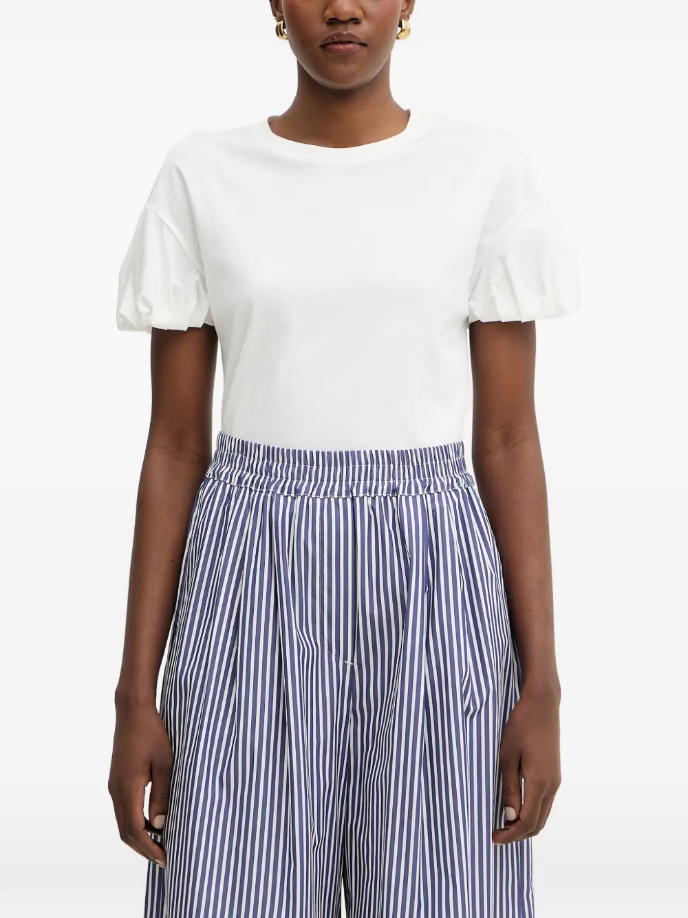 TWINSET puff-sleeve T-shirt - Weiß