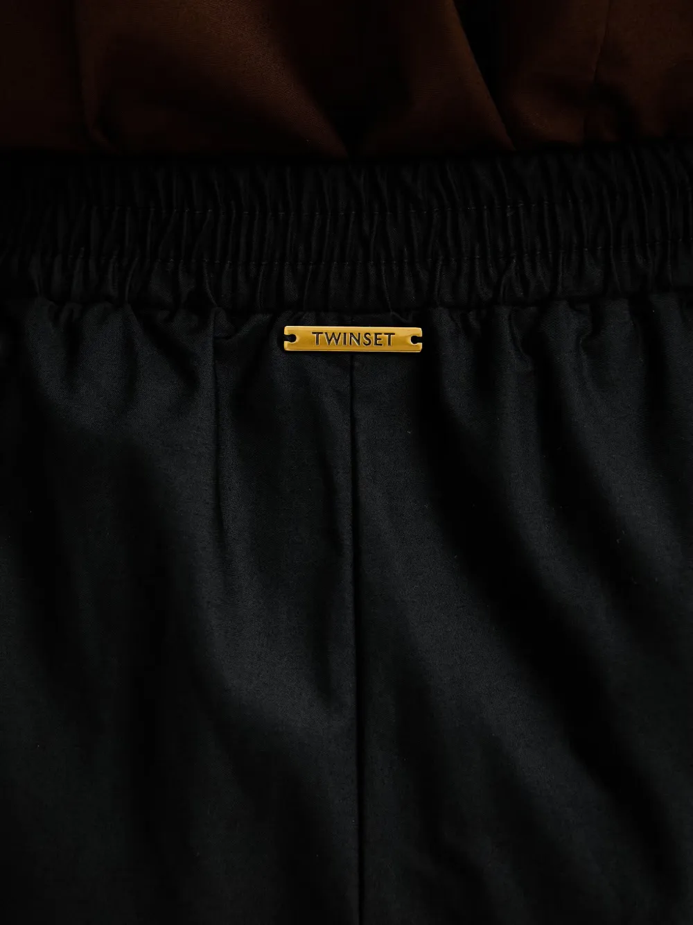 TWINSET Plooibroek met elastische taille Zwart