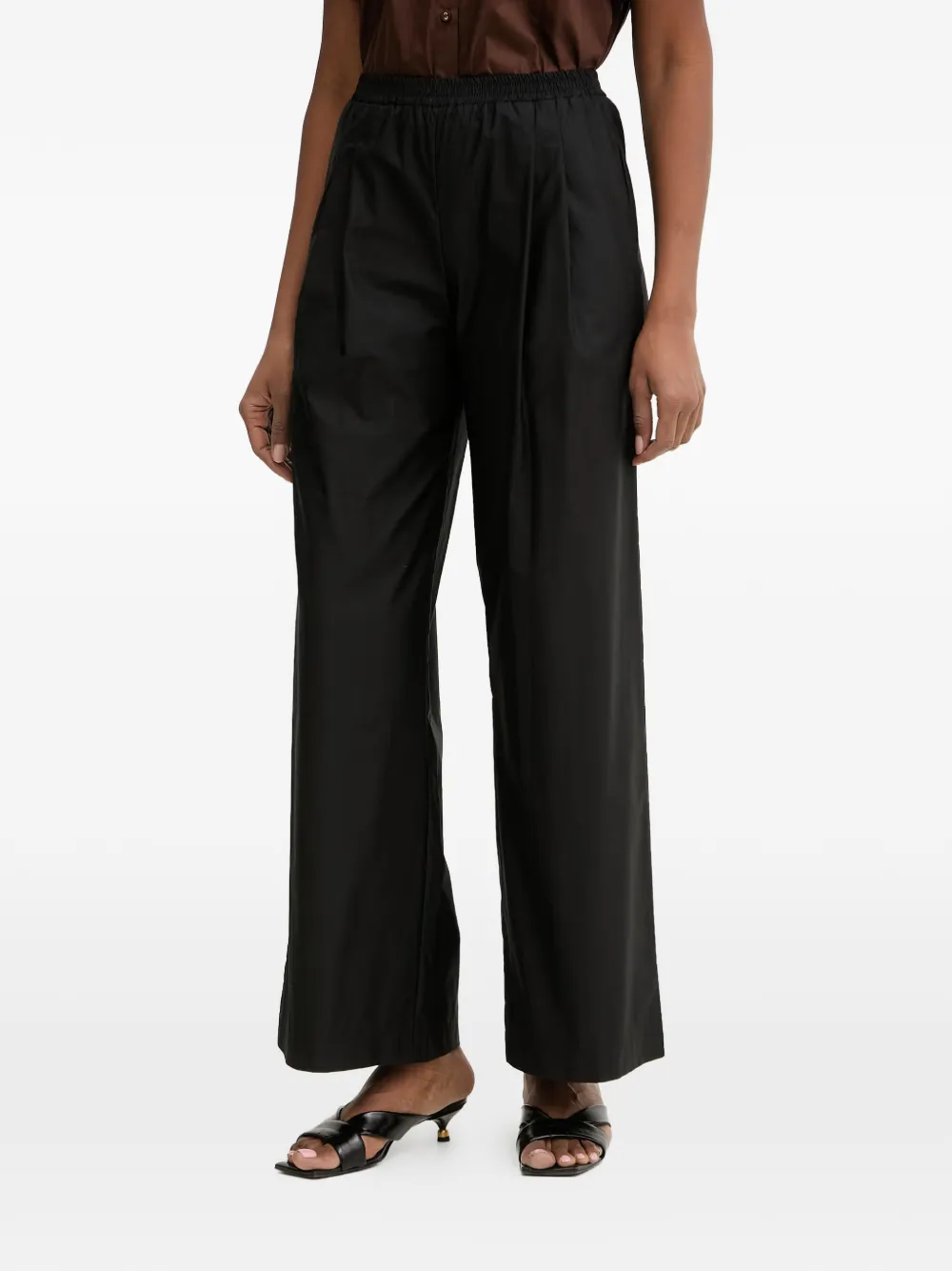 TWINSET elasticated-waist pleated trousers - Nero