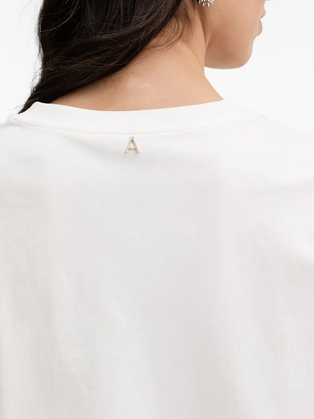 TWINSET T-shirt met geborduurd logo Wit