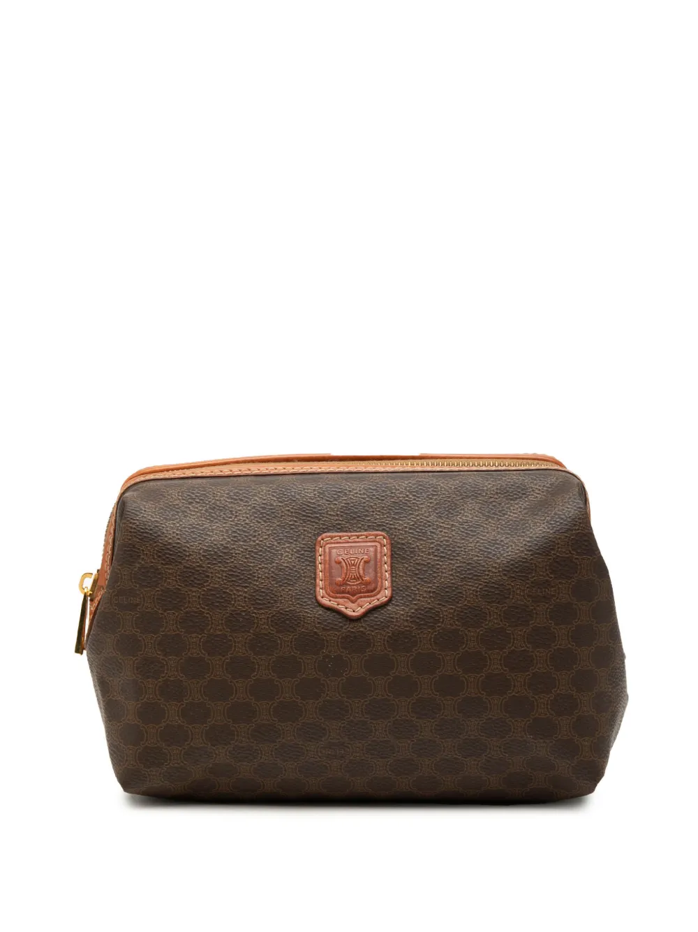 Celine Pre-Owned 20th Century Macadam Coated Canvas pouch - Marrone