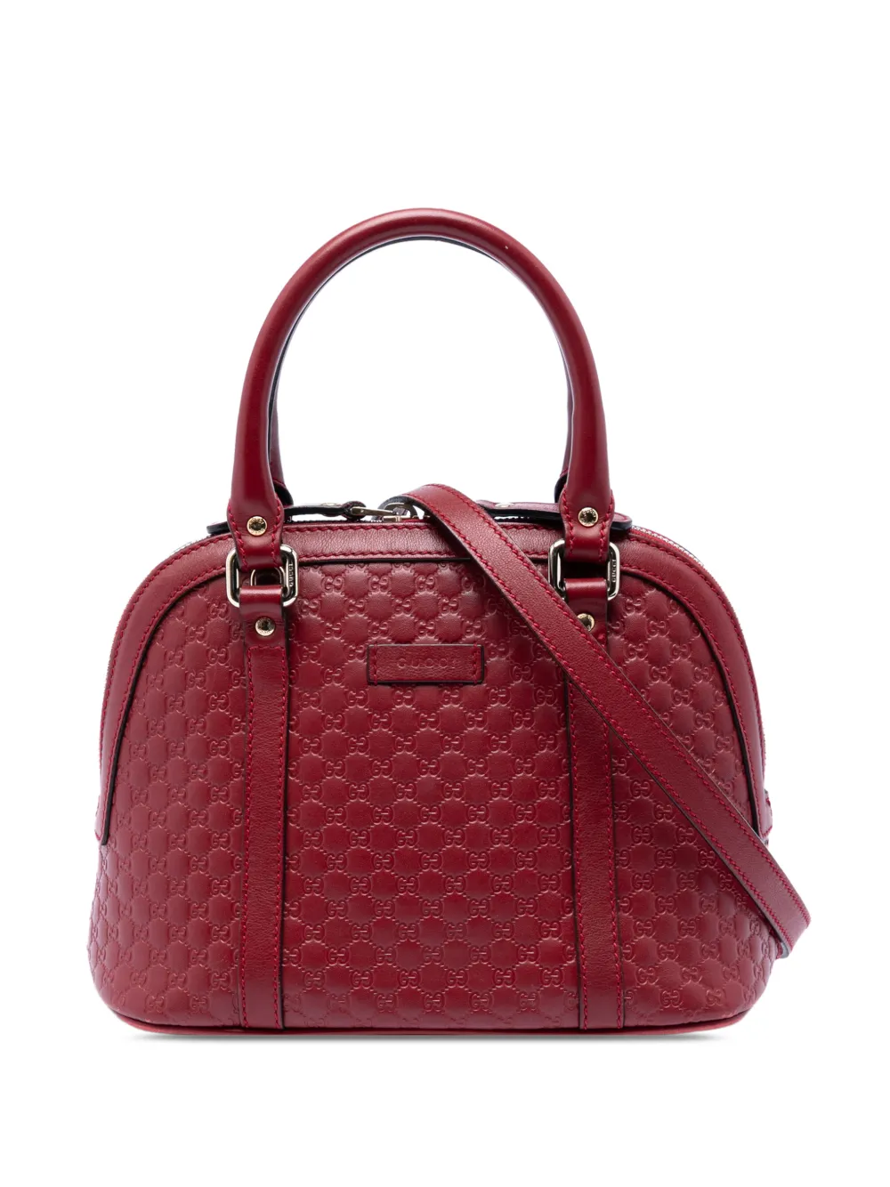 Gucci Pre-Owned 2016-2026 Mini Microguccissima Dome satchel - Rosso