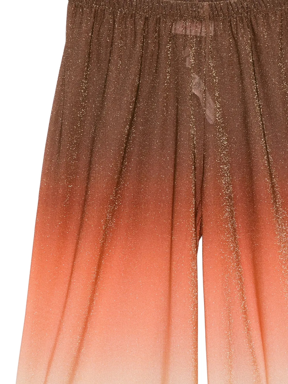 MC2 Saint Barth Kids Amalia palazzo broek met ombré glitters-effect Bruin