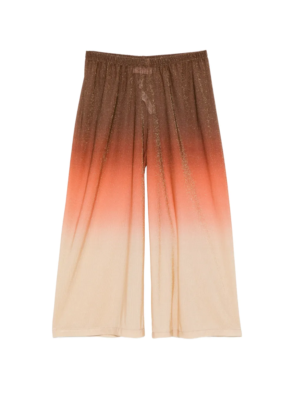 MC2 Saint Barth Kids Amalia palazzo broek met ombré glitters-effect Bruin