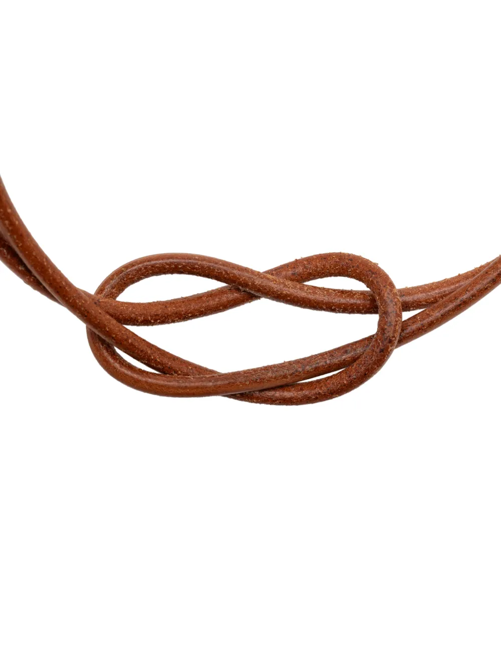 Hermès Pre-owned 2010-2026 Leather Atame Knot Necklace Costume Necklace in Brown, view 2