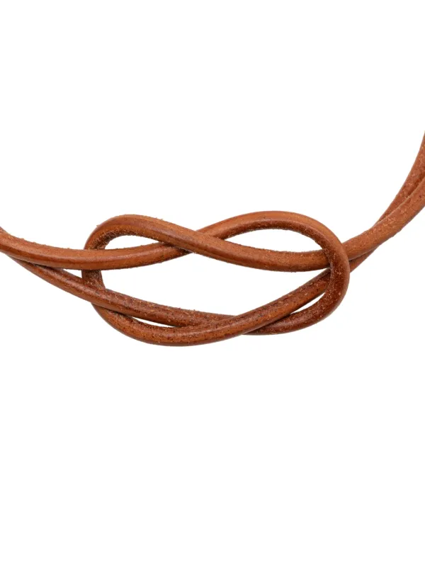Hermès Pre-Owned 2010-2026 Leather Atame Knot Necklace Costume