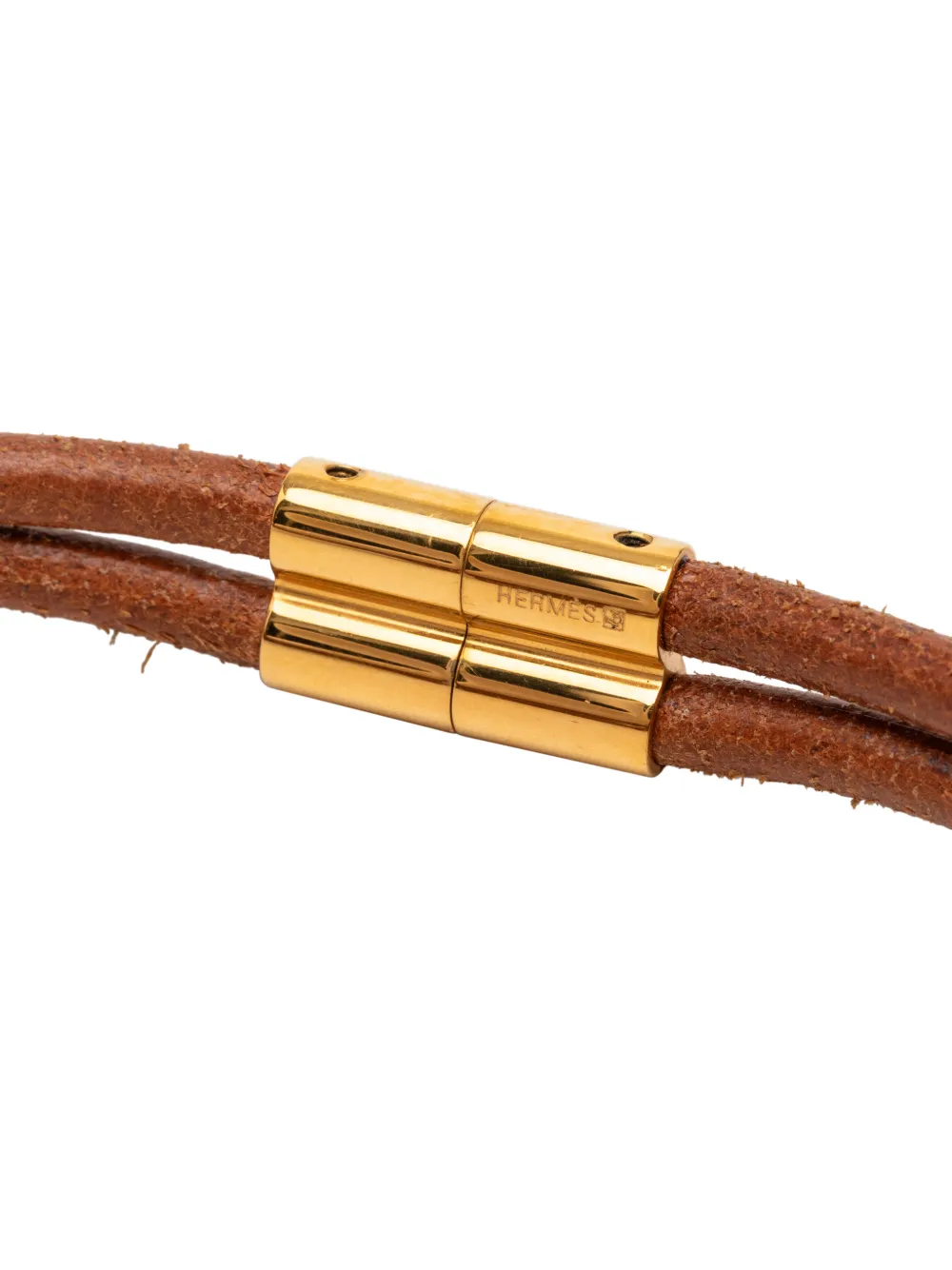 Hermès Pre-owned 2010-2026 Leather Atame Knot Necklace Costume Necklace in Brown, view 4
