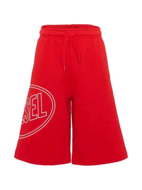 Diesel Kids bermudas con cordones en la pretina y logo estampado