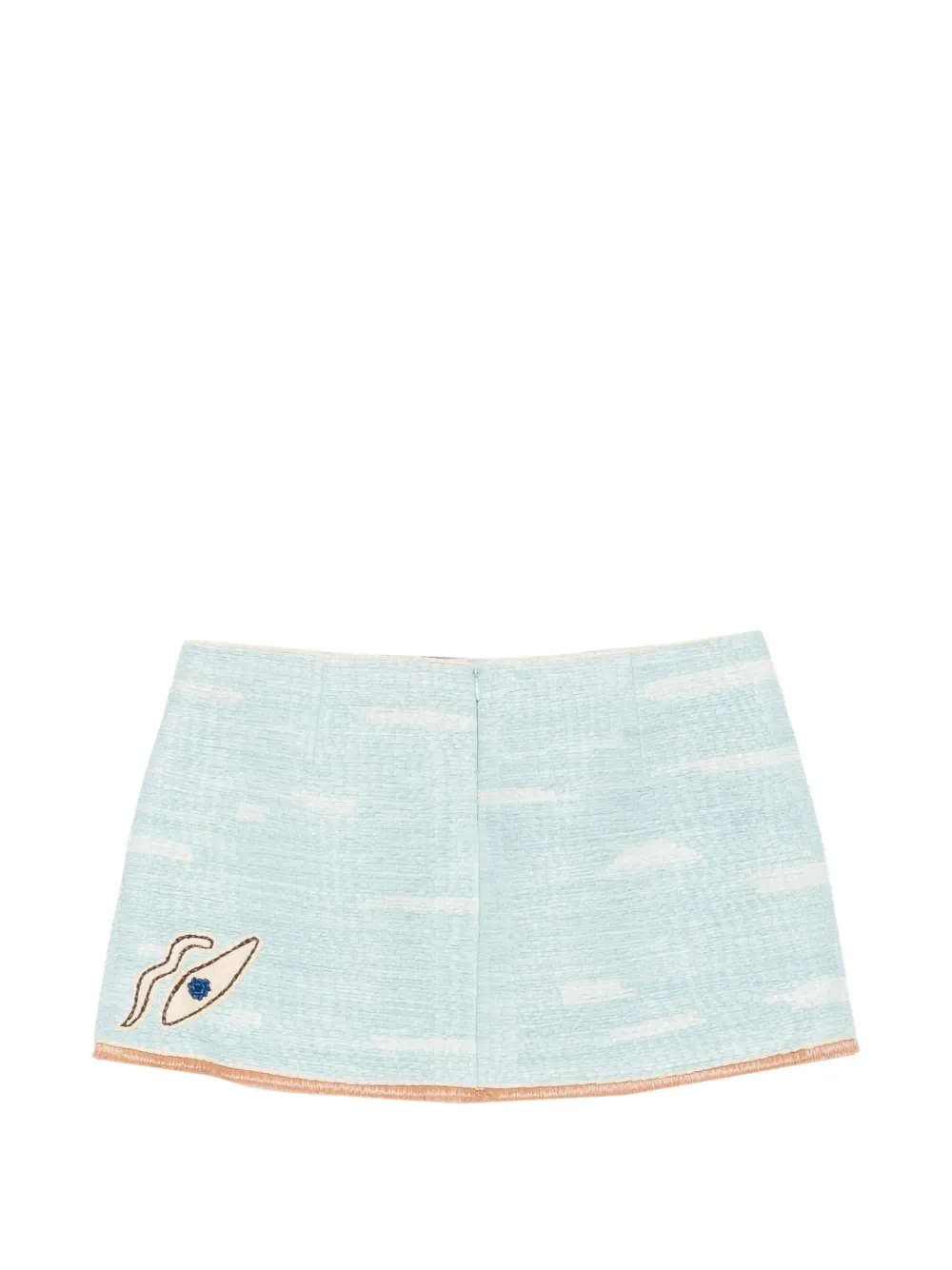  Alemais Minifalda Con Efecto De Rafia - Azul 