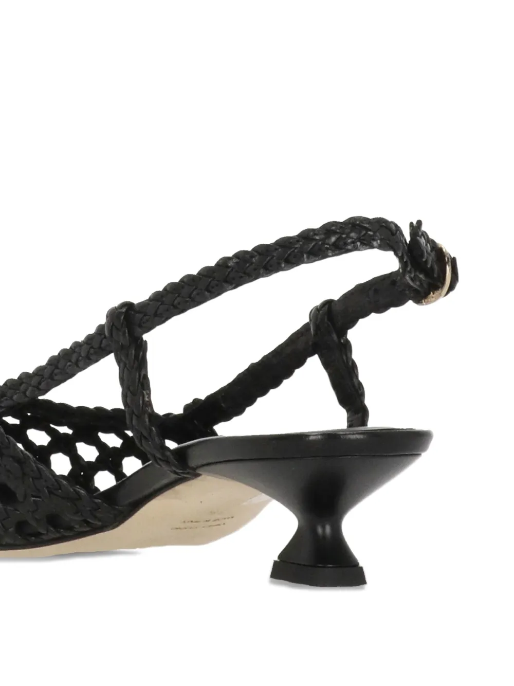 Julie Dee leather slingback heeled pumps Zwart