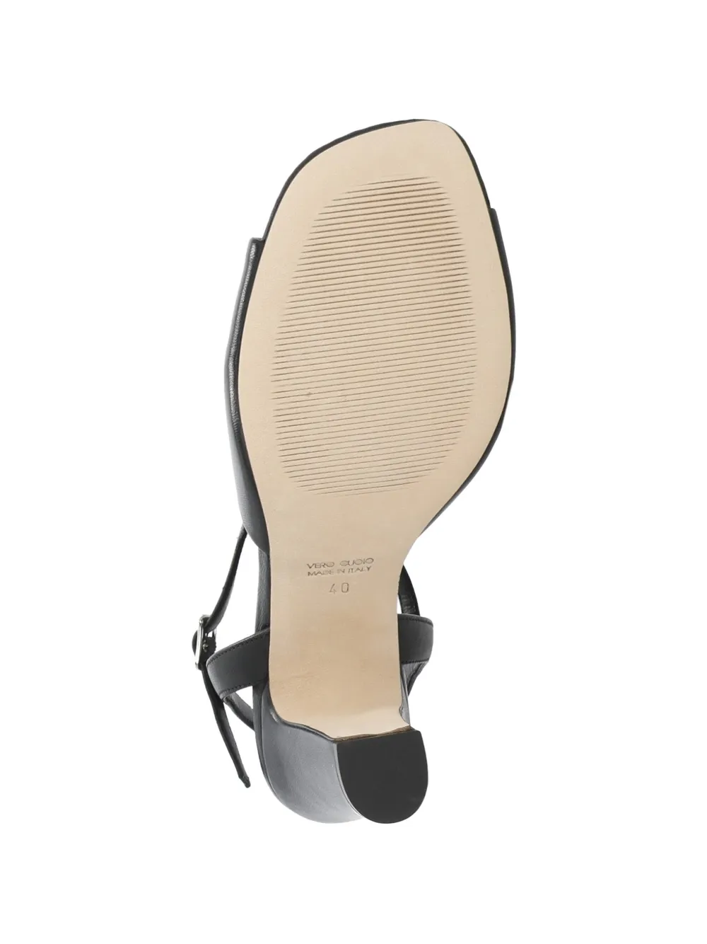 Julie Dee buckle-fastening leather sandals Zwart