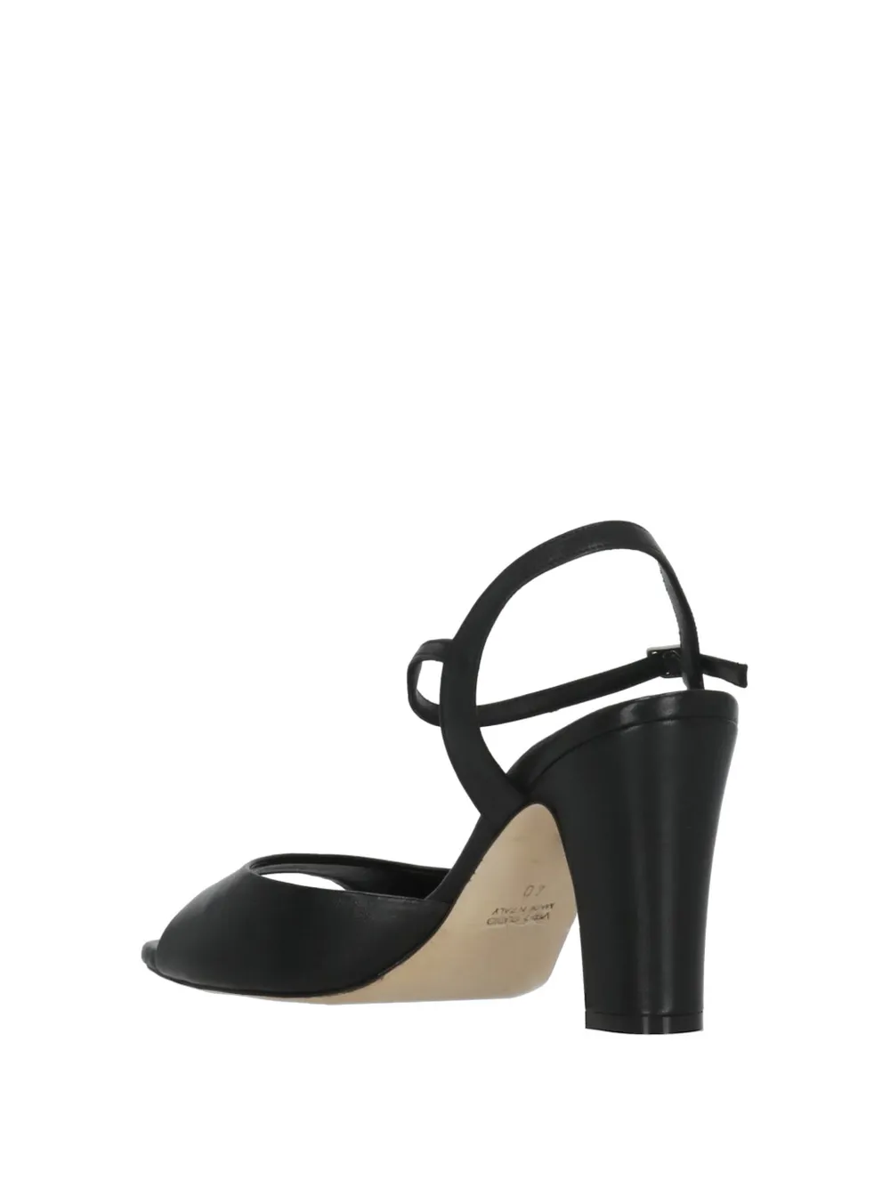 Julie Dee buckle-fastening leather sandals Zwart