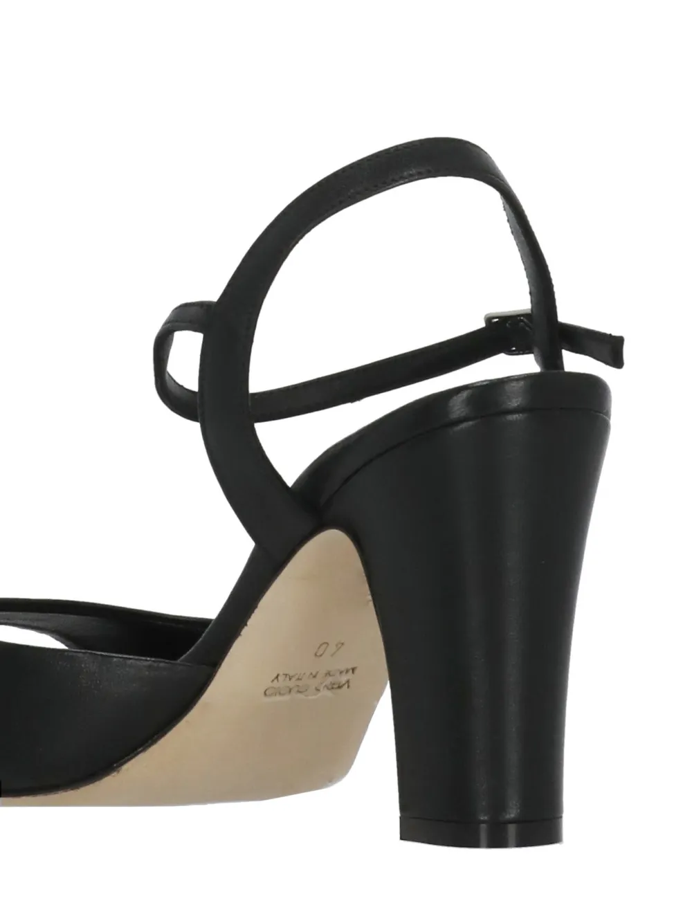 Julie Dee buckle-fastening leather sandals Zwart