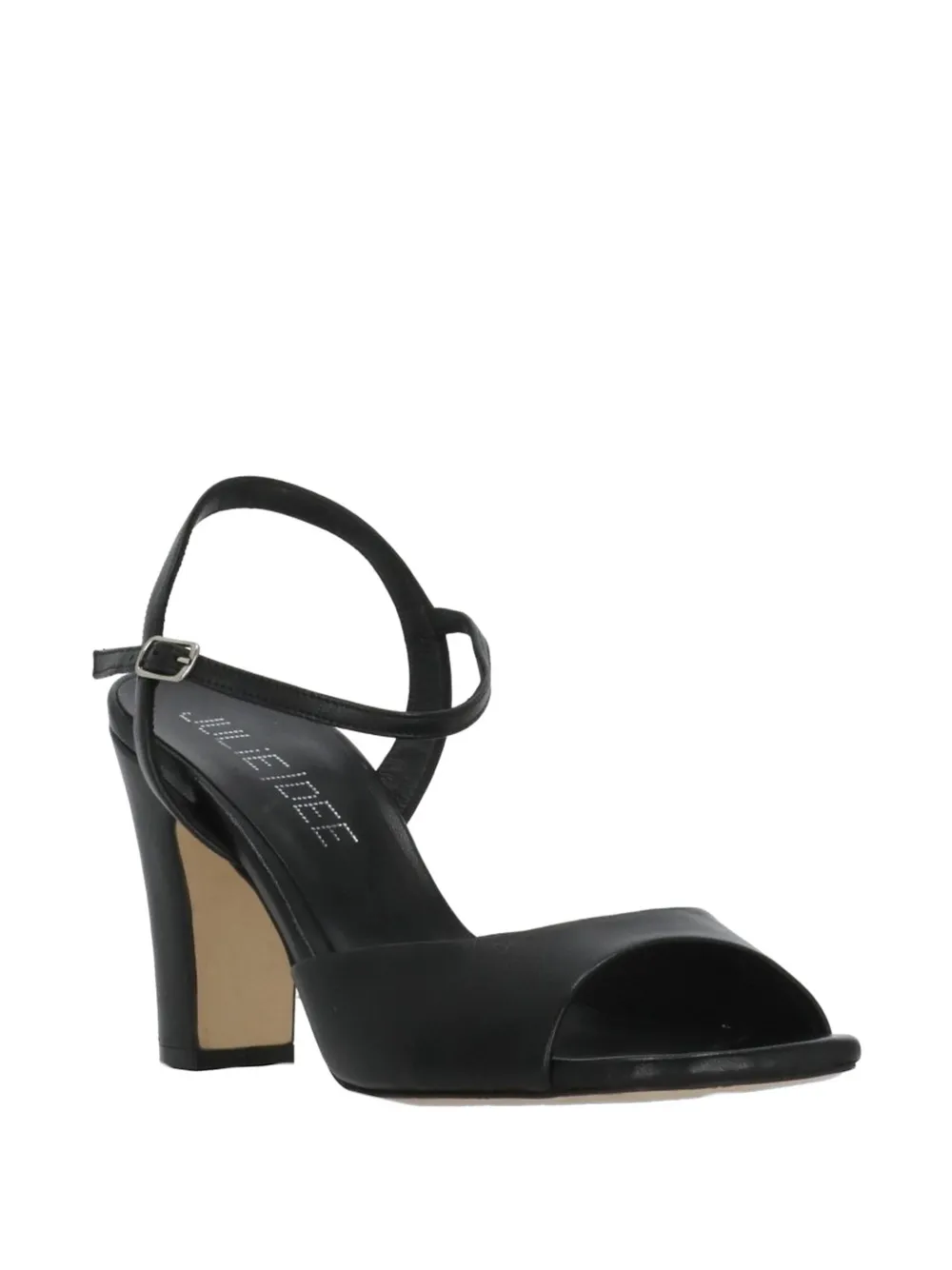 Julie Dee buckle-fastening leather sandals Zwart