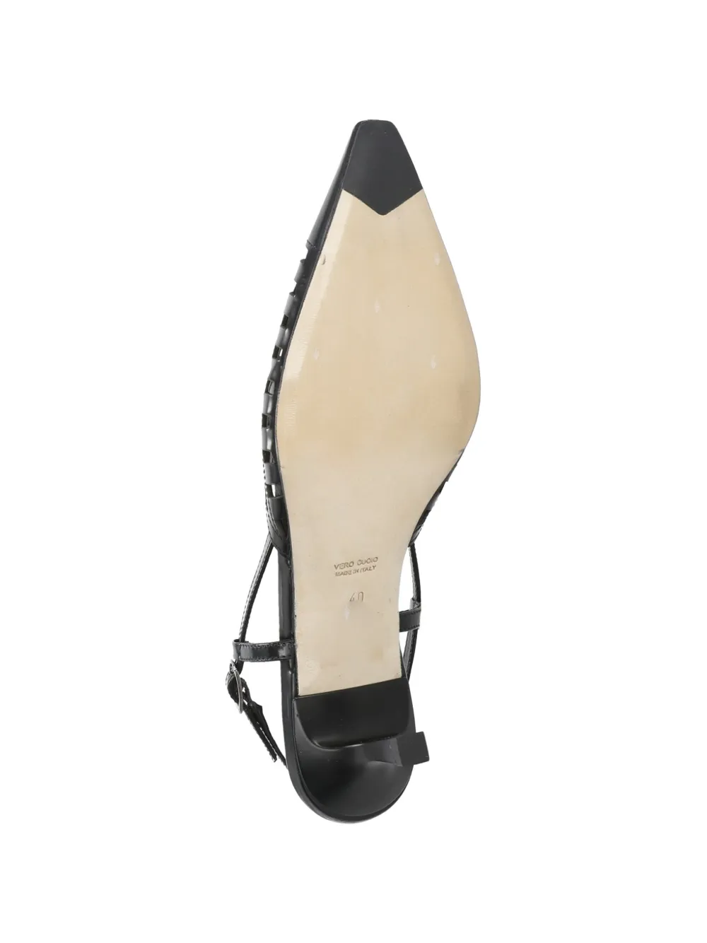 Julie Dee cut-out slingback pumps Zwart