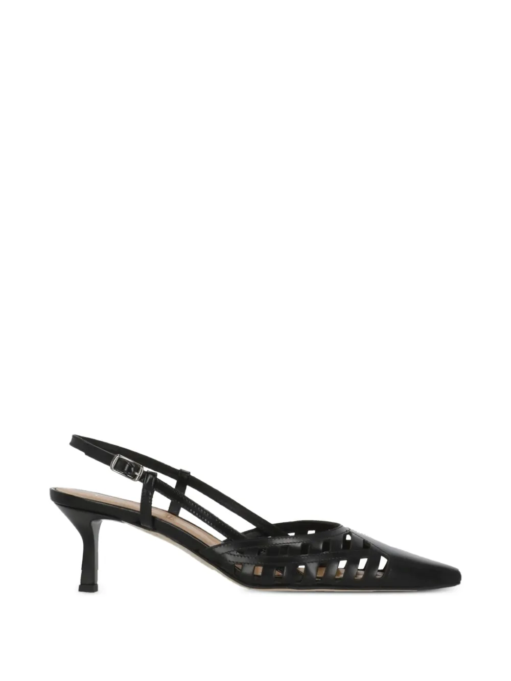 Julie Dee cut-out slingback pumps Zwart