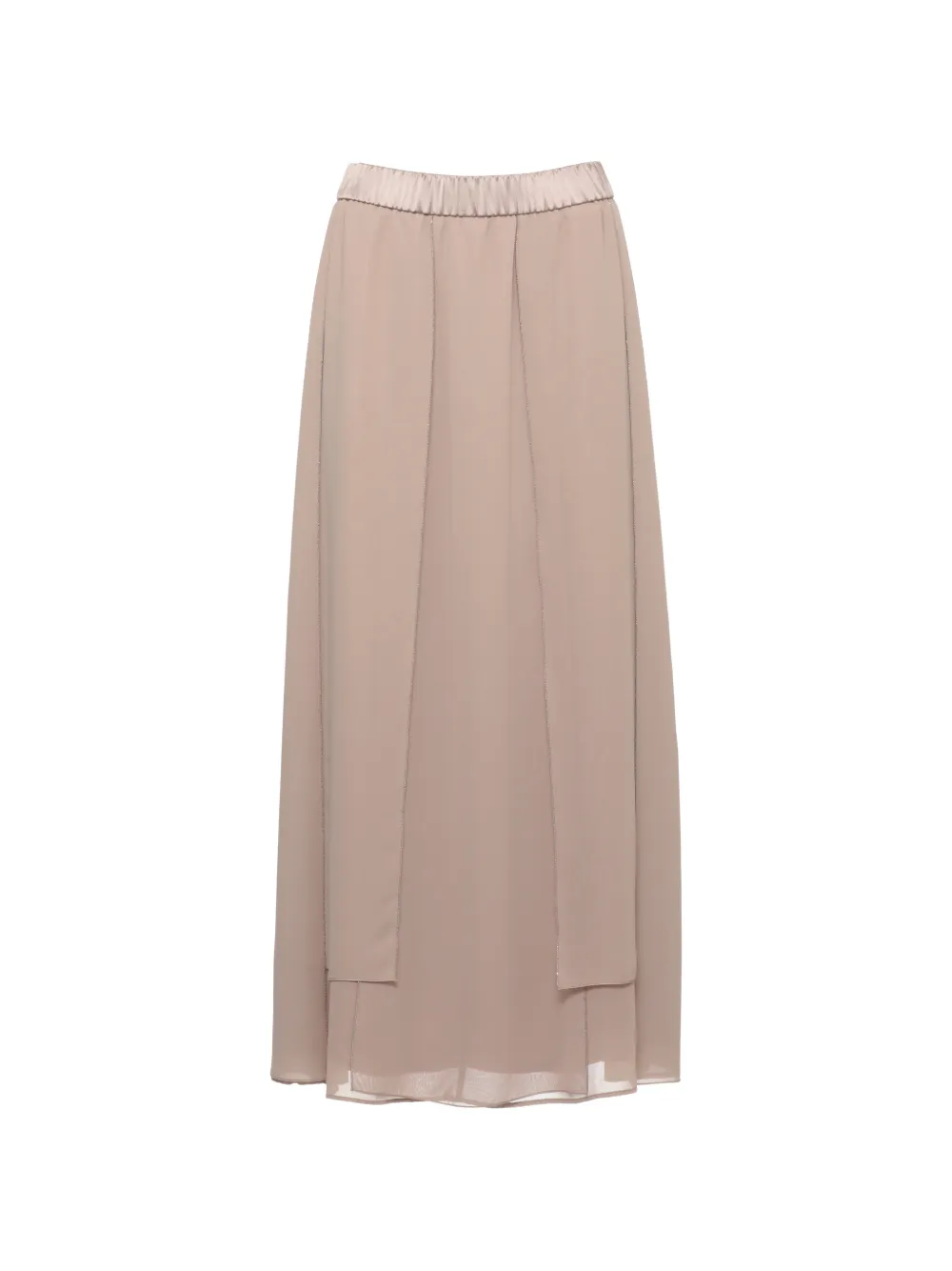 Peserico layered elasticated-waist midi skirt - Toni neutri
