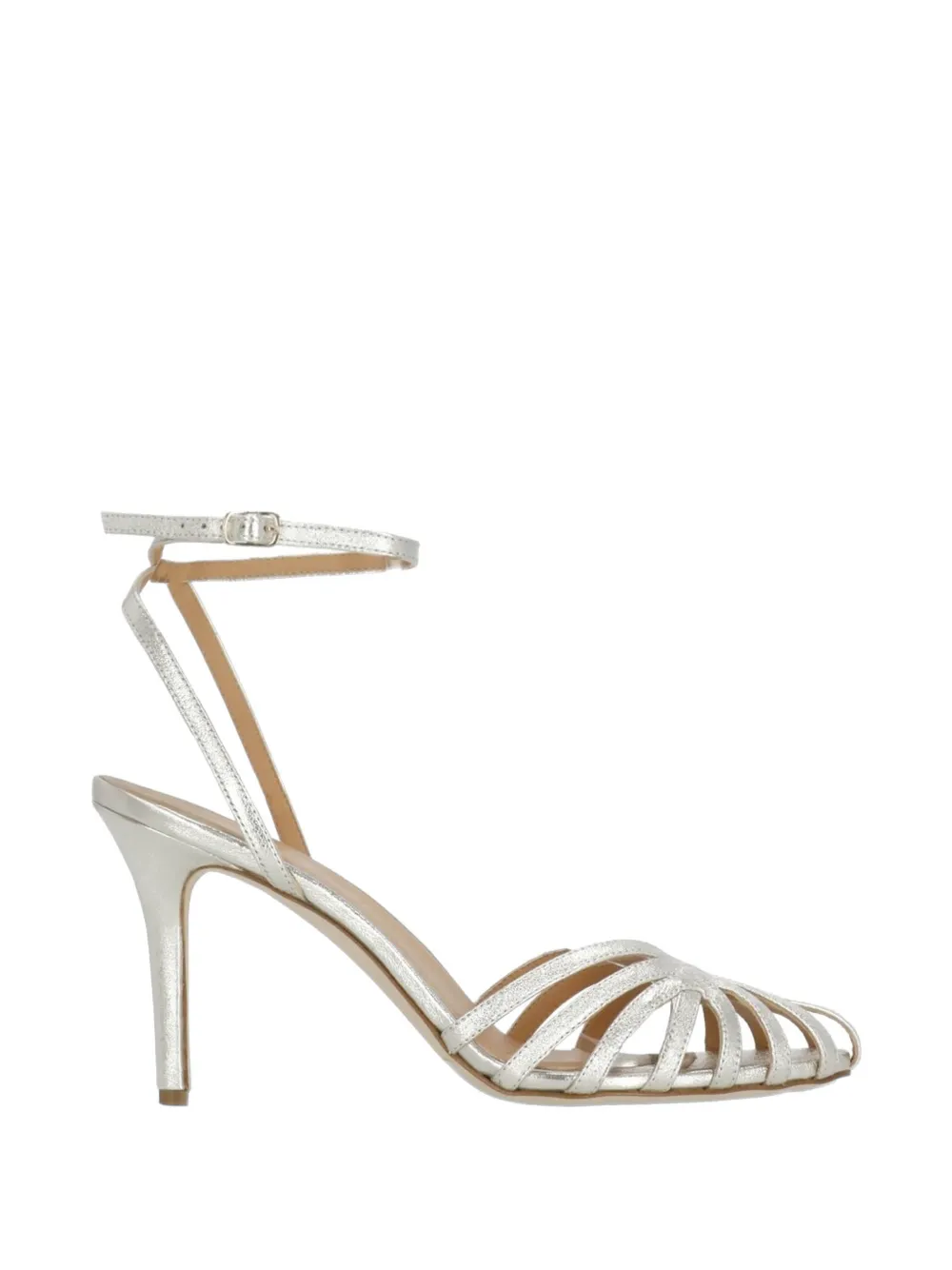 The Seller strappy cage sandals Zilver