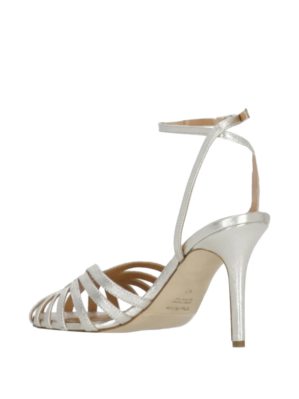 The Seller strappy cage sandals Zilver