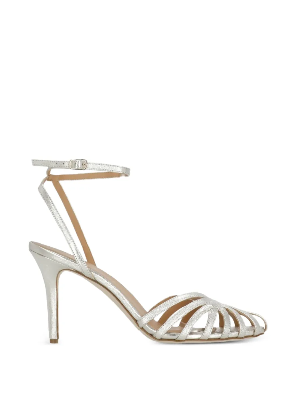 The Seller strappy cage sandals Zilver