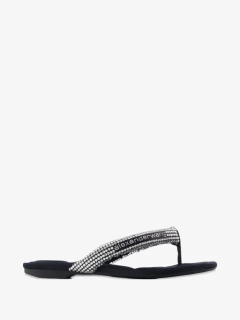 Alexander Wang Jenna crystal-embellished flip-flops