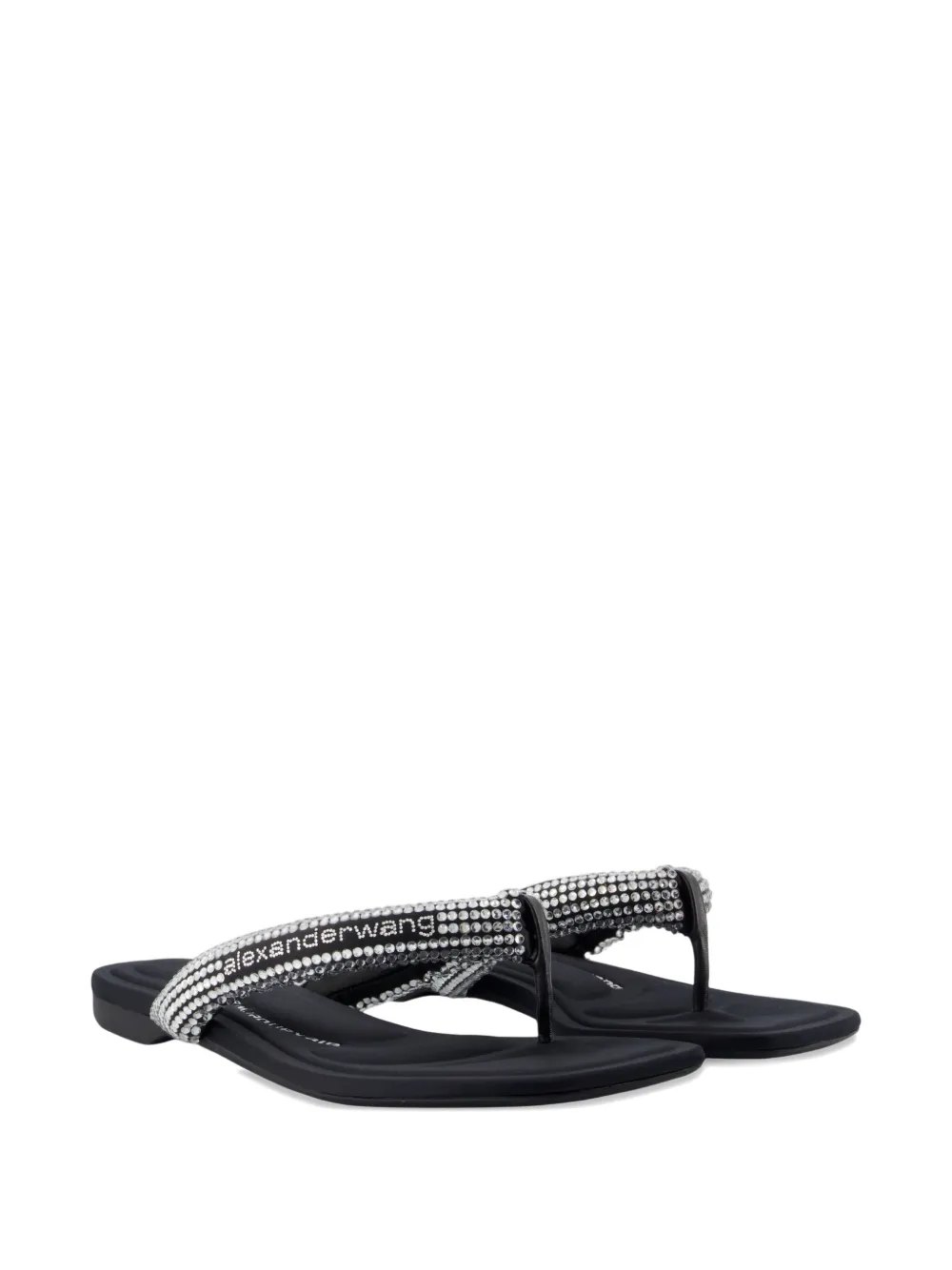 Alexander Wang Jenna crystal-embellished flip-flops Zilver