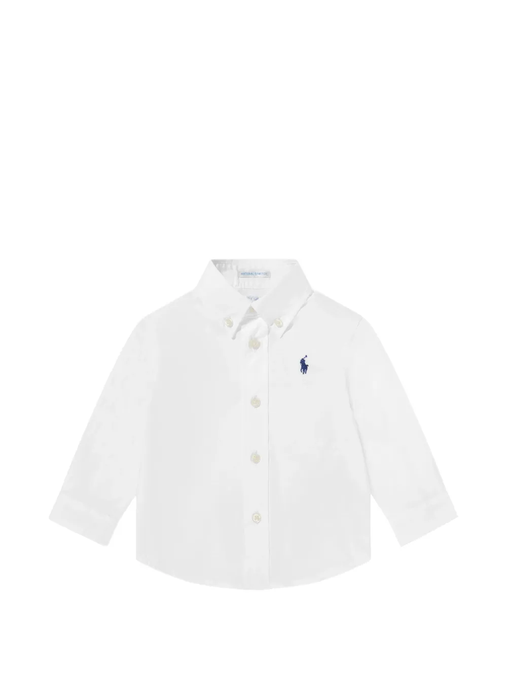POLO RALPH LAUREN KIDS logo-embroidered shirt - Bianco