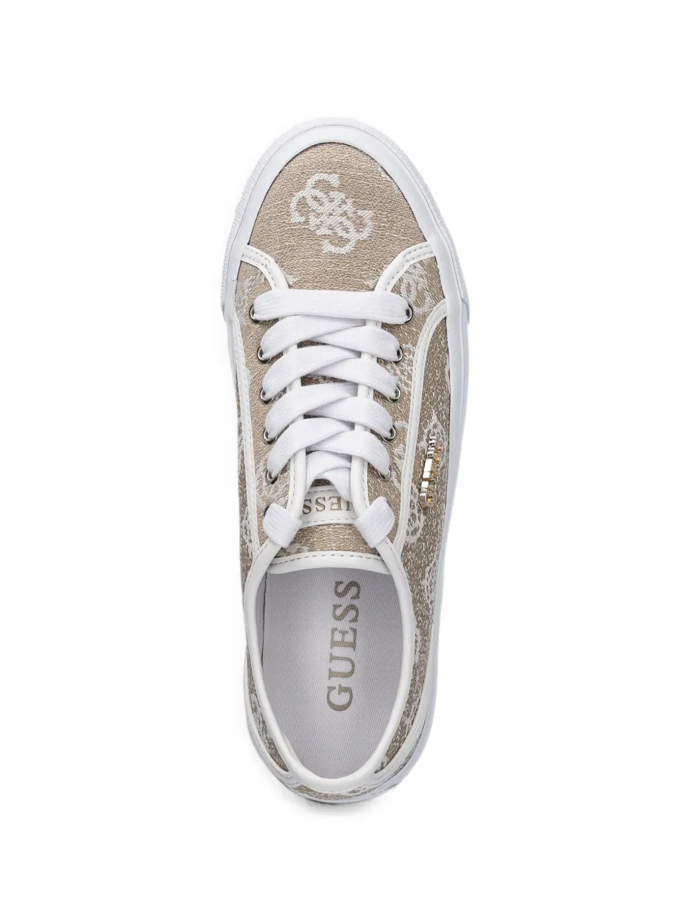GUESS USA Sneakers met monogramprint Beige