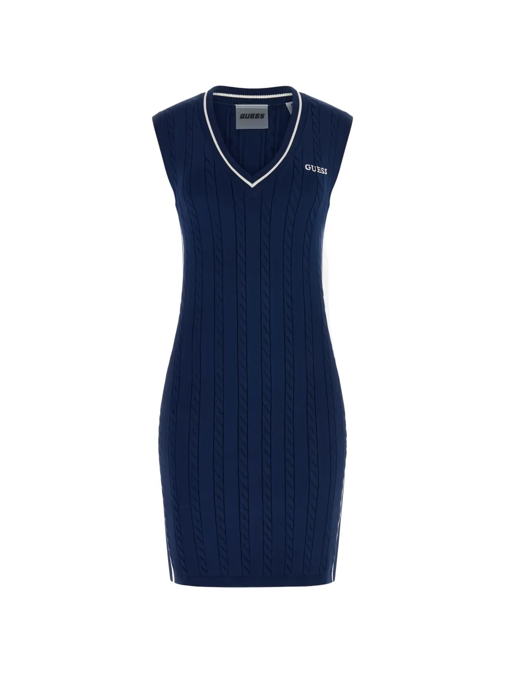 GUESS USA cable-knit sleeveless mini dress - Blau