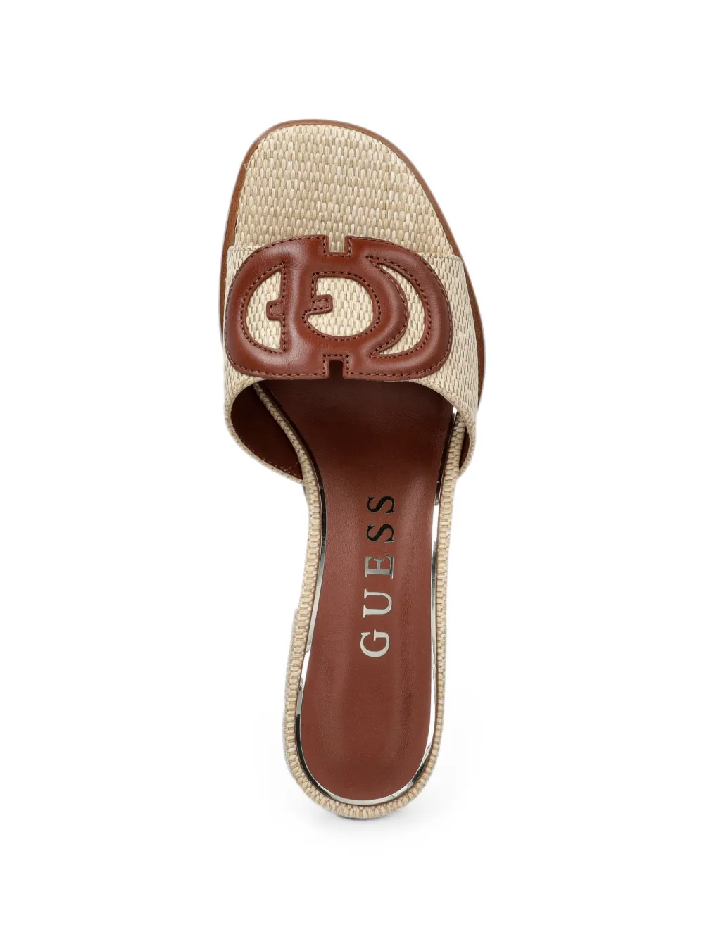 GUESS USA Cerinna geweven sandalen met logoplakkaat Beige