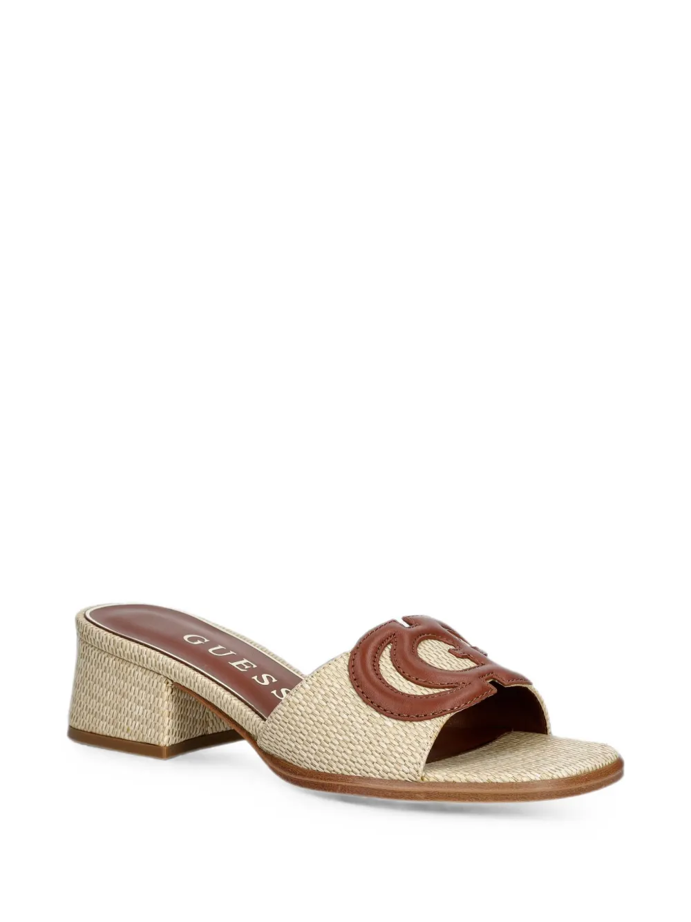 GUESS USA Cerinna geweven sandalen met logoplakkaat Beige