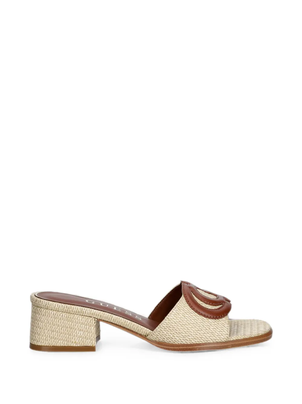 GUESS USA Cerinna logo-plaque woven sandals - Toni neutri