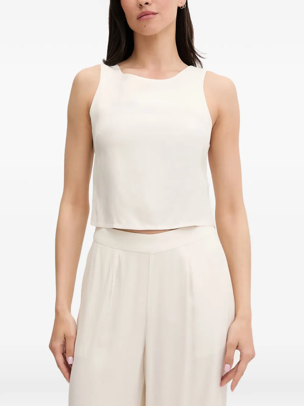 GUESS USA bow-detail open-back top - Toni neutri