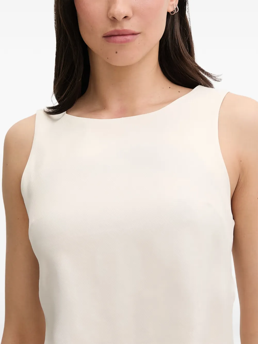 GUESS USA Top met strikdetail en open rug Beige