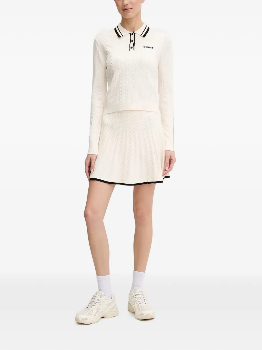 GUESS USA Kabelgebreide trui Wit