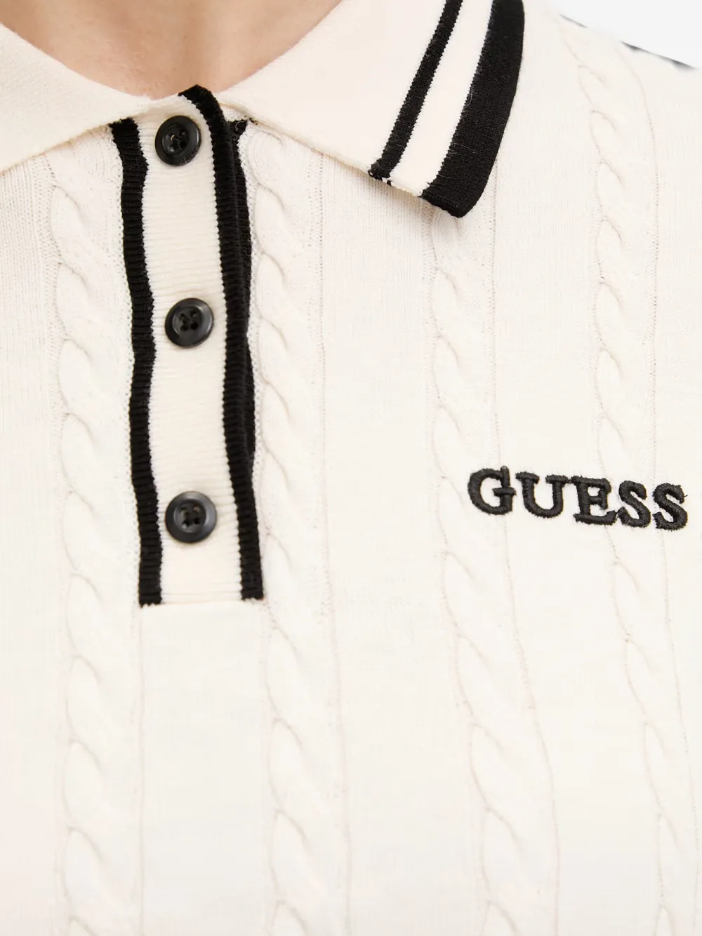GUESS USA Kabelgebreide trui Wit